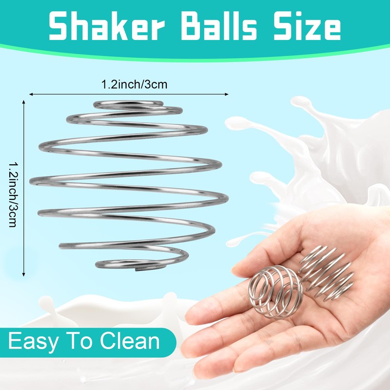 2pcs Stainless Steel Ball Shaker Ball Wire Whisk Ball Shaker