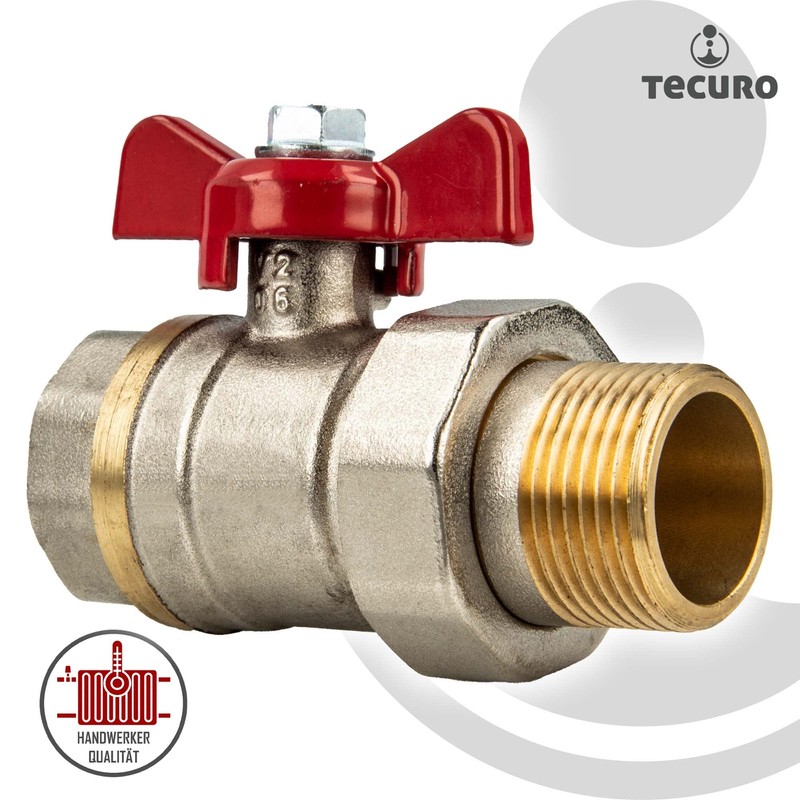 tecuro Ball Valve with Screw Connection G 1/2 Inch x
