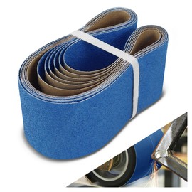 4 x 36 Inch Sanding Belts, 6 Pcs 60 Grit, Zirconia Sanding Belts for Metal Polishing, Woodworking, Surface Smoothing