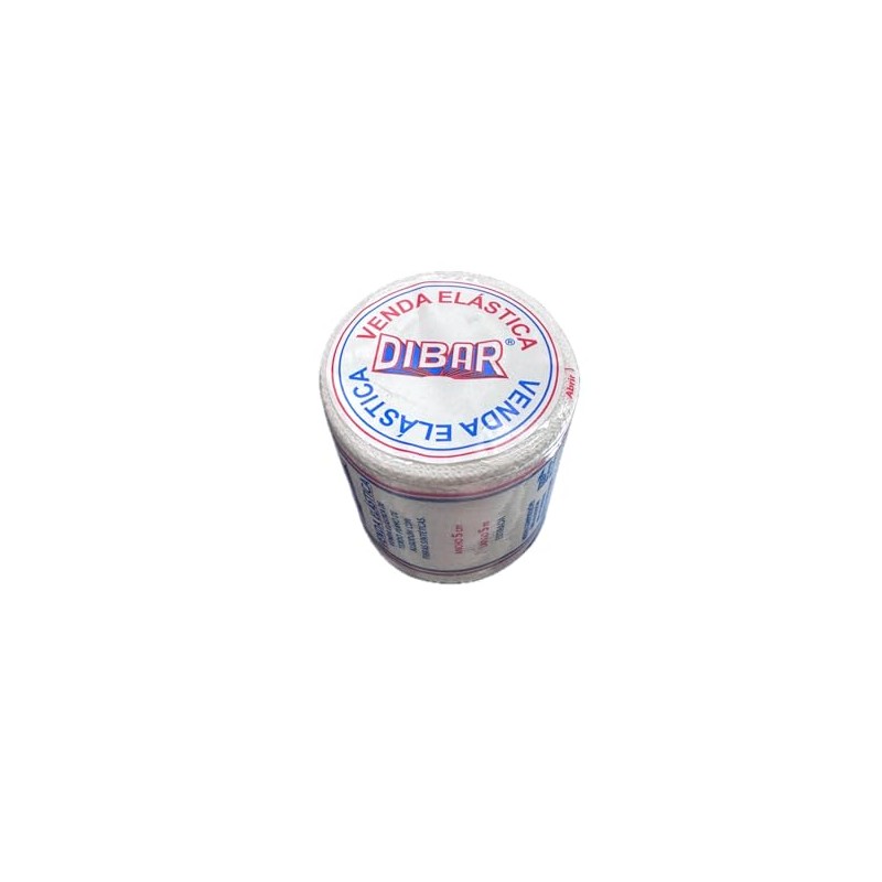 DIBAR Venda Elástica de Tejido Plano de Algodón, 5 cm