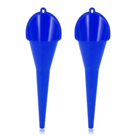 NYTKL 2 PCS Oil Funnel, Plastic Long Neck Multi-Purpose Spill Saver Funnel, Engine Oil Funnels for Filling Oils Gas Water Diesel Fuel Lubricants for Car Motorcycle ATV Boat (Blue)