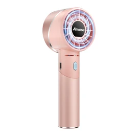 AMACOOL Portable Handheld Turbo Fan, Mothers Day Gifts for Mom Her Women Girl, Cool Metal Body, Rechargeable Battery Personal Fan, Mini Pocket Fans for Camping Outdoor Travel Cruise Makeup Essentials