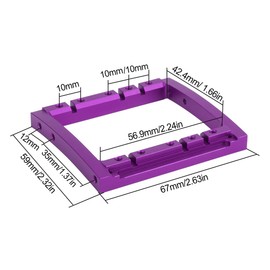 LCG Winch Dual Servo Mounts Bracket for 1/10 RC Rigs Crawler Capra SCX10 II Axle Comp DIY TGH Rails LCG Chassis Kit (Black)