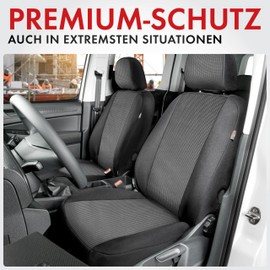 Walser Transporter Seat Covers Universal Size, Car Seat Cover for 3 Seater Bench + 3 Headrest Covers, Premium Jacquard Car Seat Covers, 3 Seat Cover Transporter, Car Seat Covers for Van