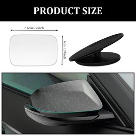Lyxheth 4PCS Blind Spot Convex Car Mirror, Side Mirror Blindspot, Rear View Mirrors with Wide Angle Adjustable Stick, Universal Car Blindspot Mirrors Exterior Accessories for Cars (Rectangle, 4PCS)
