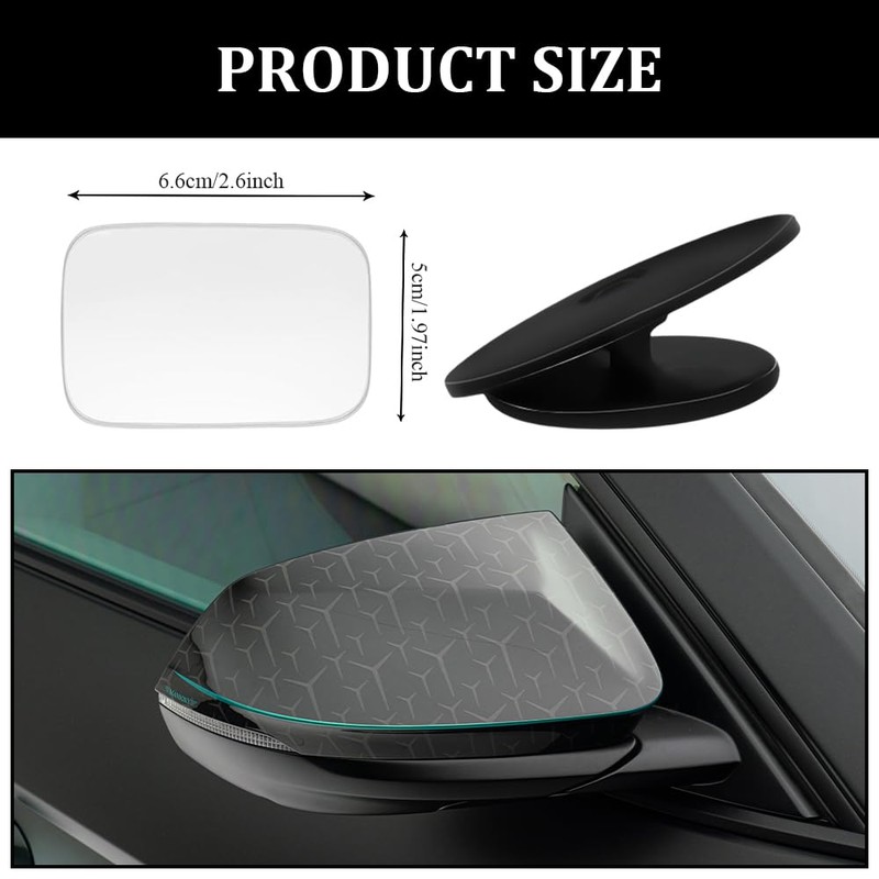 Lyxheth 4PCS Blind Spot Convex Car Mirror, Side Mirror Blindspot,