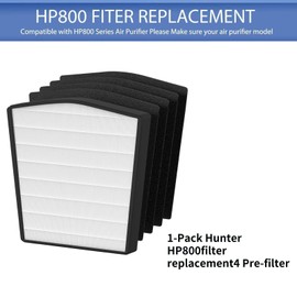 True HEPA Filter Replacement LP-HF550 Filter, Compatible with LivePure Bali Series LP550TH, LP560 Multi-Room Whole House Air Cleaner Purifier, Part Number LP550THP, 1 xHEPA Filter, 4 xCarbon Filte r