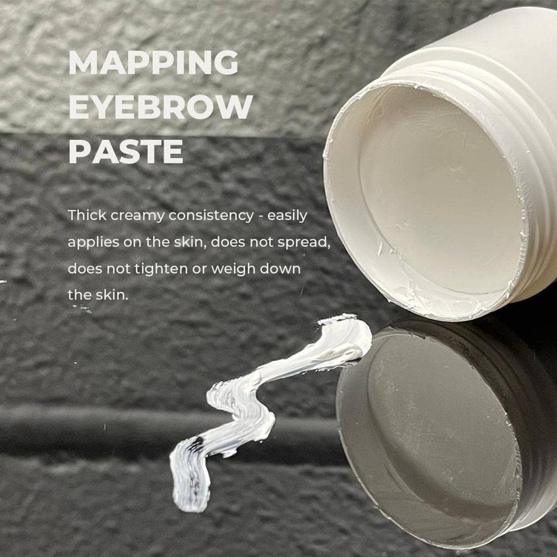 White Brow Paste, [Large 15g Bottle] White Premium Pre-Inked Mapping