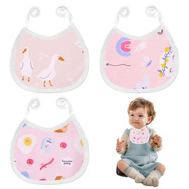 Muslin Baby Bibs, Pack of 3 Drool Bibs Baby, Neckerchief Baby, Super Absorbent Organic Cotton Neckerchief Baby