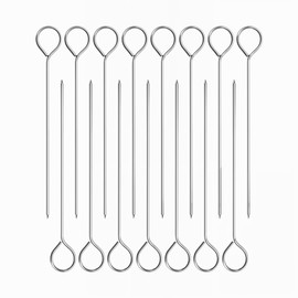 15 PCS 6'' Turkey Lacers for Trussing Turkey, Stainless Steel Metal Skewers Meat Roasting Trussing Needles Poultry Grilling Supplies Roast Goose Needle Barbecue Skewers for BBQ Cooking Kitchen Chicken