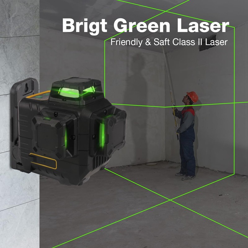 Mountlaser Laser Level 360 Self Leveling,3x360° Cross Line Laser for