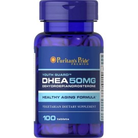 Puritans Pride Youth Guard DHEA para Mujeres y Hombres 50mg, Suplemento Diettico para el Envejecimiento Saludable, Suministro para 3 Meses, 100...    