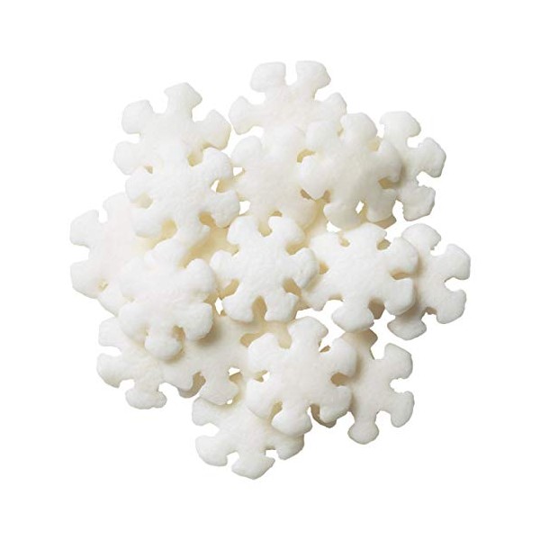 Snowflakes Edible Sprinkles - 2.6 oz - Packaged in a food approved heat sealed bag