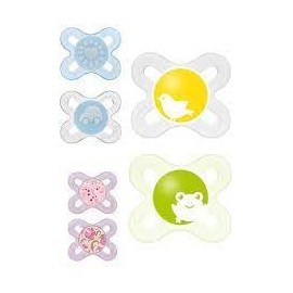 Chupones MAM para Recién Nacidos - Paquete de 4 Piezas, el Mejor para tu Bebé de 0 Meses - Diseño Originales (Recien Nacido, Niño)