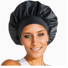 MUNSKT 4 Pcs Satin Bonnet And 1 Pcs Headband, Night Sleeping Bonnet With Loose And Tight Straps, Suitable For Wearing While Sleeping With Curly And Long Hair.