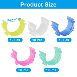 Kyuionty 50 Pcs Colorful Sewing Bobbin Clips, Small Bobbin Holder Plastic Thread Clamps Spools Organizers Sewing Tool Accessory for Craft DIY Embroidery