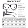 OCCI CHIARI Large Reading Glasses for Women 1.75 Trendy Square