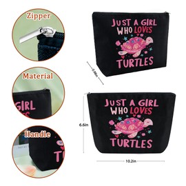Sugchairo Turtle Gifts for Lovers Women Sea Turtle Cosmetic Bag Valentines Gift for Teens Daughter Sister Bestie Small Makeup Pouch