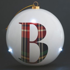 Villa d'Este Home Tivoli LED Christmas Bauble Diameter 10 cm Monogram B