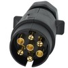 MOUNAY 7 Pin European Trailer Socket+Plug Tow Bar Connector Adapter