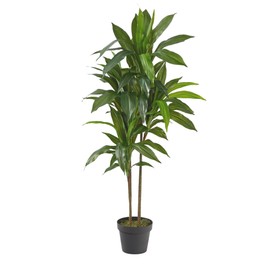 Nearly Natural 48in. Dracaena Artificial Plant with Green Real Touch Leaves - Lifelike Indoor Décor