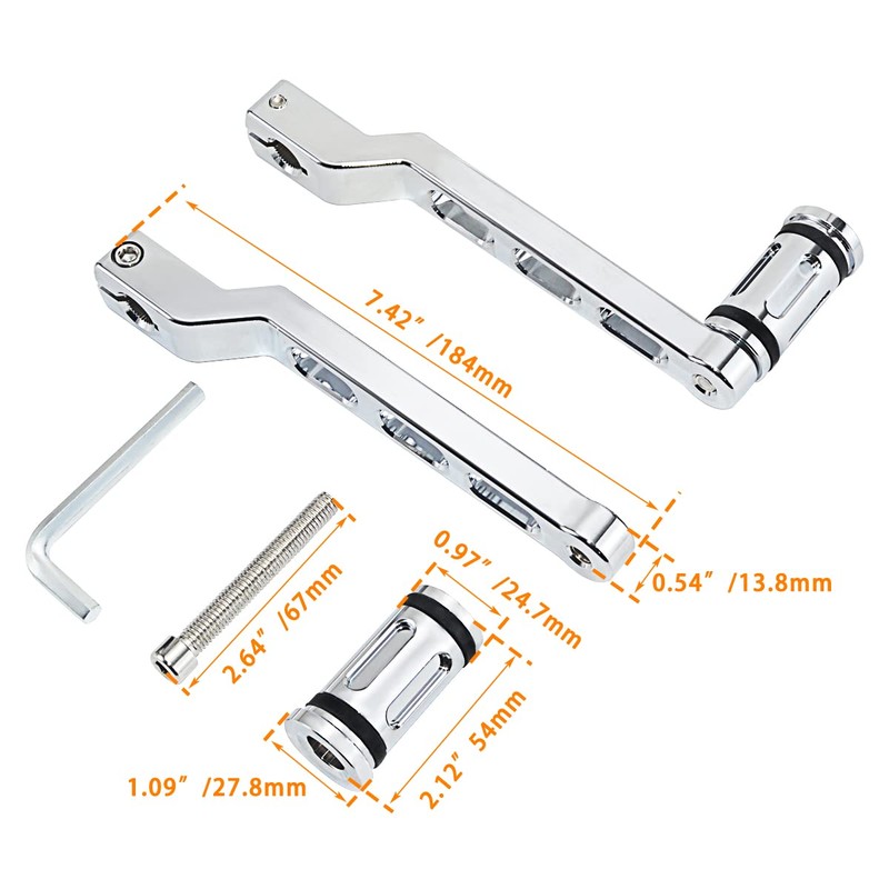 Hokuotolite Heel Toe Shift Pegs, Aluminum Front and Rear Levers
