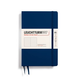 LEUCHTTURM1917 368509 Notebook Paperback (B6+), Hardcover, 219 Numbered Pages, Navy, Dotted