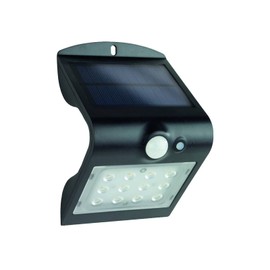 REV BUTTERFLY Solar Lamp for Outdoor Use, 1200 mAh, Li-Ion, LED Spotlight, Waterproof IP65, 1.5 W, Outdoor Motion Sensor Black