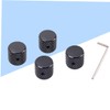 SHOWERORO 4 Pcs Black Aluminum Alloy Volume Tone Control Knobs