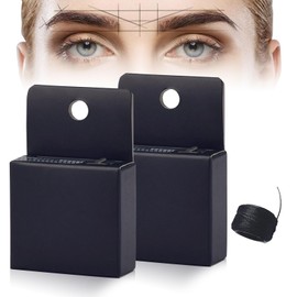 Eyebrow Cord, Pack of 2 Eyebrow Pre-Dyed Thread, Eyebrow Mapping String for Microblade Brow Mapping String Eyebrow Tattoo Black