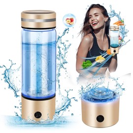DVONE Wasserstoff Wasserflasche, PHHS Elektrolyse-Technik Tragbarer Wasserstoff-Wasserflaschen-Generator 3Min Schnelle Elektrolyse 1200-1400PPB für Reisen, Übung, Geschenk für Liebe