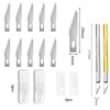Precision Craft Knife Set, 2 Aluminum Handles with 10 Replacement