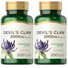 Piping Rock Devil's Claw 2000mg 2X200 Caps Non GMO Harpagophytum procumbens