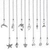 PLIGREAT 12 Pcs Ceiling Fan Pull Chain Extenders, Ocean Organism
