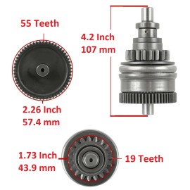 H&H bros Starter Drive Bendix for Polaris Ranger Crew 800 4x4 2010 2011 2012 2013 2014