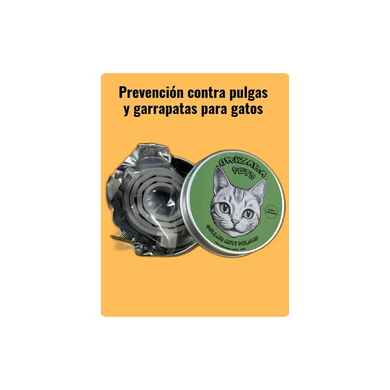 Collar Repelente De Pulgas Y Garrapatas Gatos Gris 2 Piezas