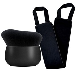 Extra Large Body Makeup Brush, 2 In 1 Self Tanning Applicator Kit - Back Tanning Applicator & Wide-Headed Body Kabuki Brush For Self Tanner, No Streaks, Silky Glide, Leg Makeup & Bronzer Blend