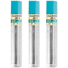 Pentel Super Hi-Polymer Refill Leads for Automatic/Mechanical Pencils - 0.7mm - Grade 2B - Pack of 3 Tubes (36 Leads)