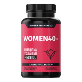 Beyond Vitamins  Women 40  Isoflavonas De Soya  Biotina, Inositol Y Colgeno Hidrolizado Polvo  Probiticos Mujer Activos  Cpsulas Vegetales -...       