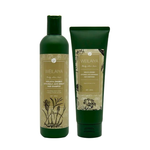 Weilaiya Ginger Zingiber Officinale Juice Prevent Hair Loss Shampoo 400mL