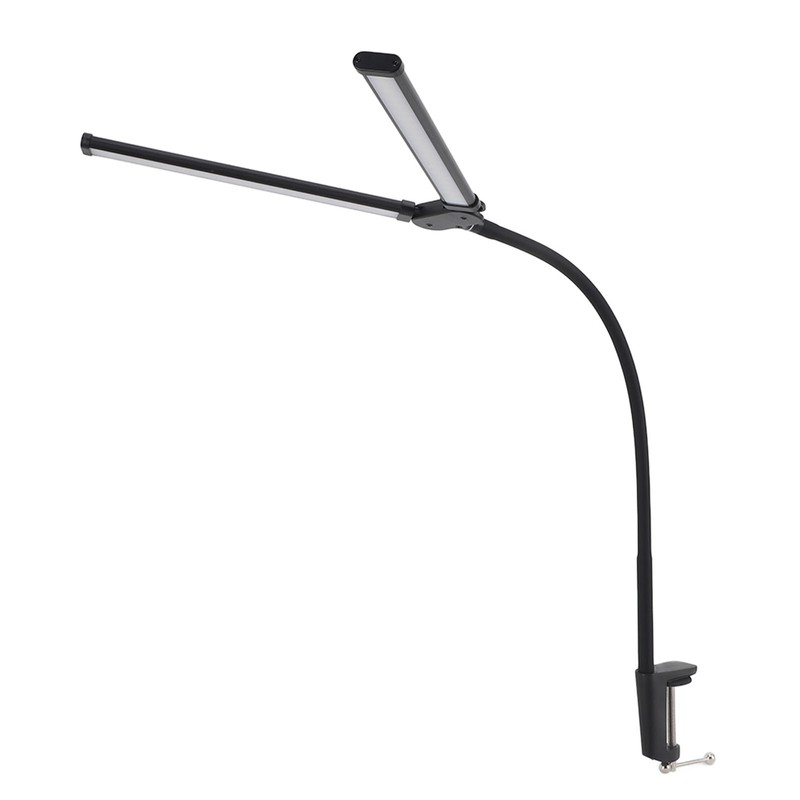 Double Head LED Desk Lamp 3 Colors Stepless Dimmable Flexible