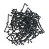 Guifeng 50PCS 2 Inch Black Hole Board Hooks Plastic Pegboard