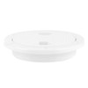 Deck Plate,4in ABS Deck Plate Round White Anti-UV Corrosion Resistant