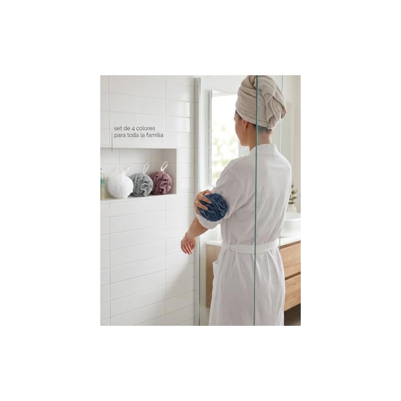 Piezas Esponja Baño Multicolor Limpieza Corporal Material Suave Duradero Adecuado