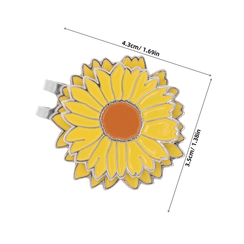 FOMIYES Golf Hat Clip with Flower Ball Marker Stylish Metal