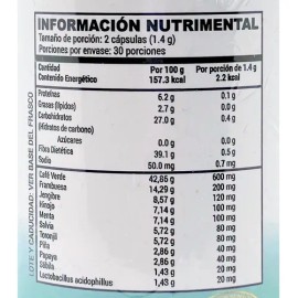 Suplemento Nutricional de Café Verde con Cetonas y Lactobacilos para Bienestar Digestivo Pure Health – 60 Cápsulas