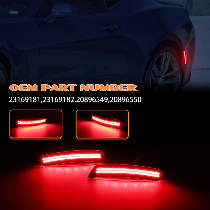 AreLokpri Dynamic Front Rear Bumper Side Marker Lights Compatible with