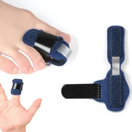 Bargain Wells 1x Toe or Fingertip Splint with Bendable Metal Support – Adjustable Sponge and Metal Brace for Injury Recovery, Immobilisation & Protection – One Size Fits Most