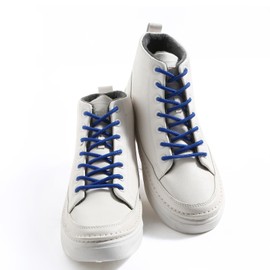 VSUDO 130 cm Round Royal Blue Boot Laces, 4mm Diameter Shoe Laces for Boots, Heavy Duty Outdoor Work & Hiking Shoelaces for Men or Women (1 Pair-Royal Blue-130cm)