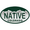 CafePress Native Colo License Plate Oval Car Magnet, Euro Oval